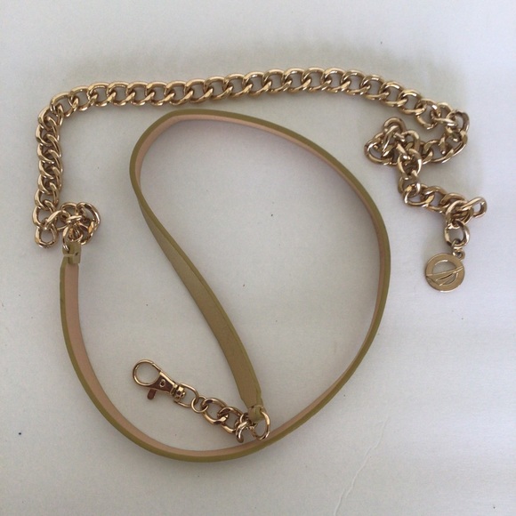 NAUTICA FAUX LEATHER AND GOLD CHAIN BELT MEDIUM LARGE - Picture 1 of 11